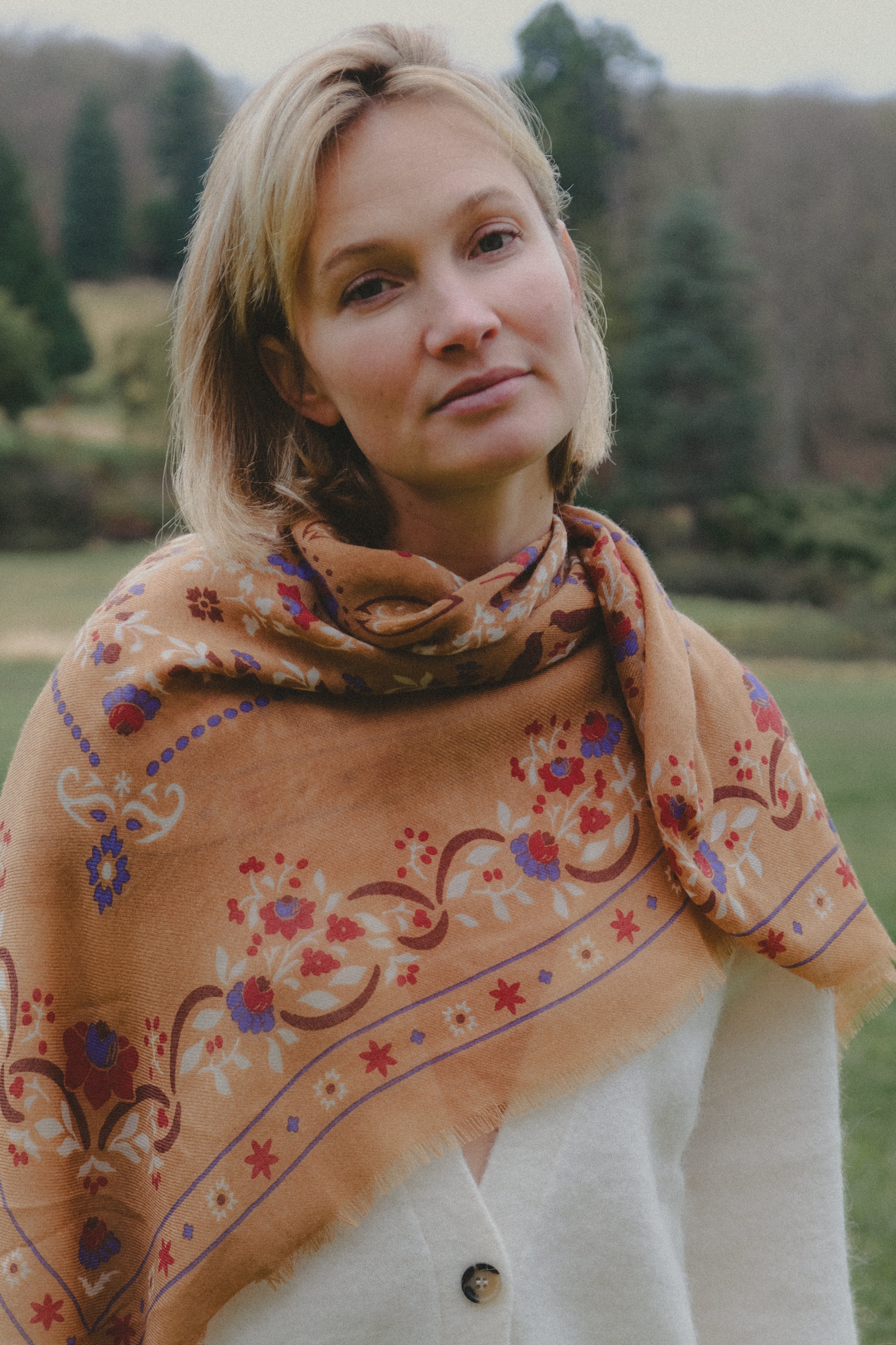 Foulard Secret garden Camel LS