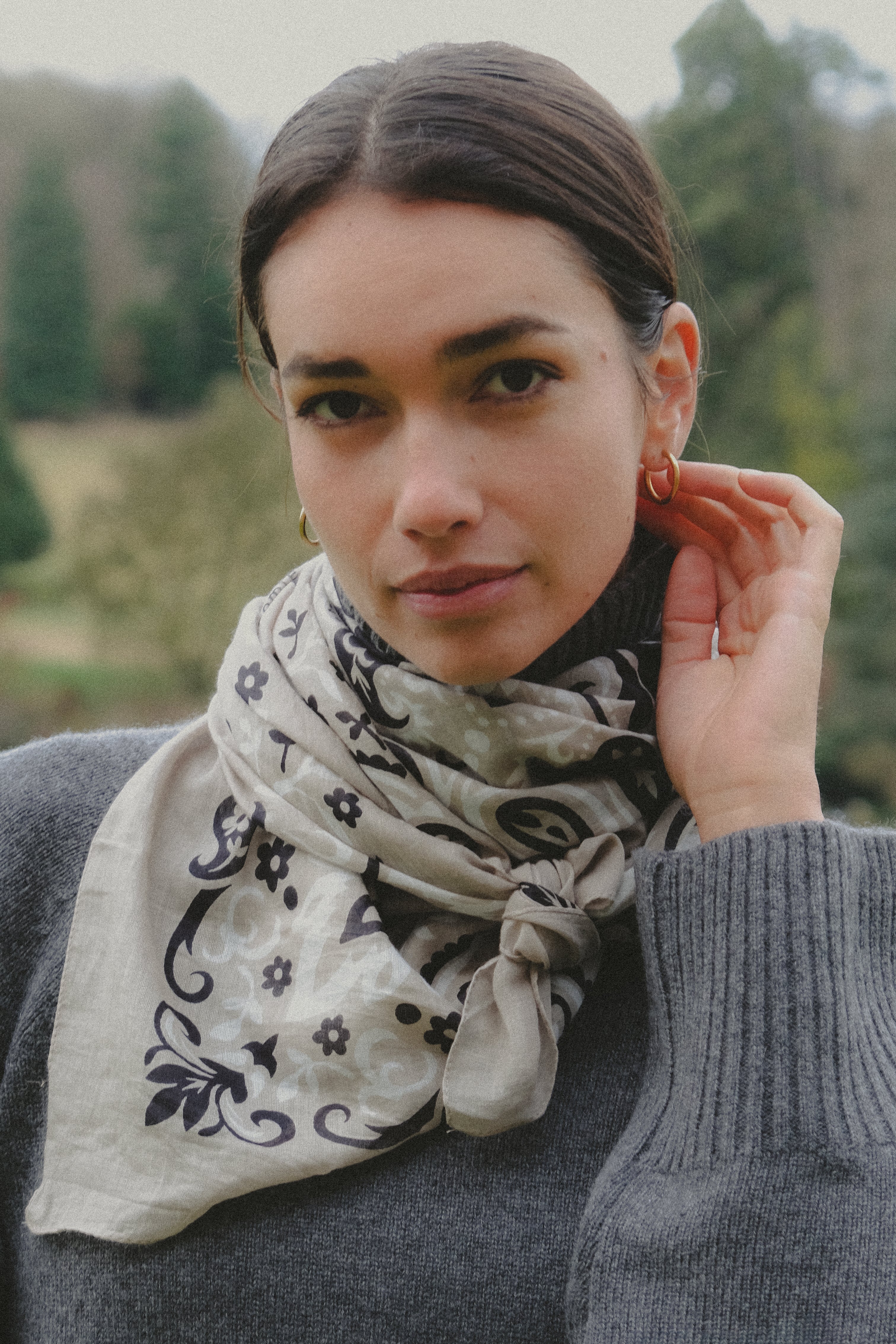Bandana Taupe coton