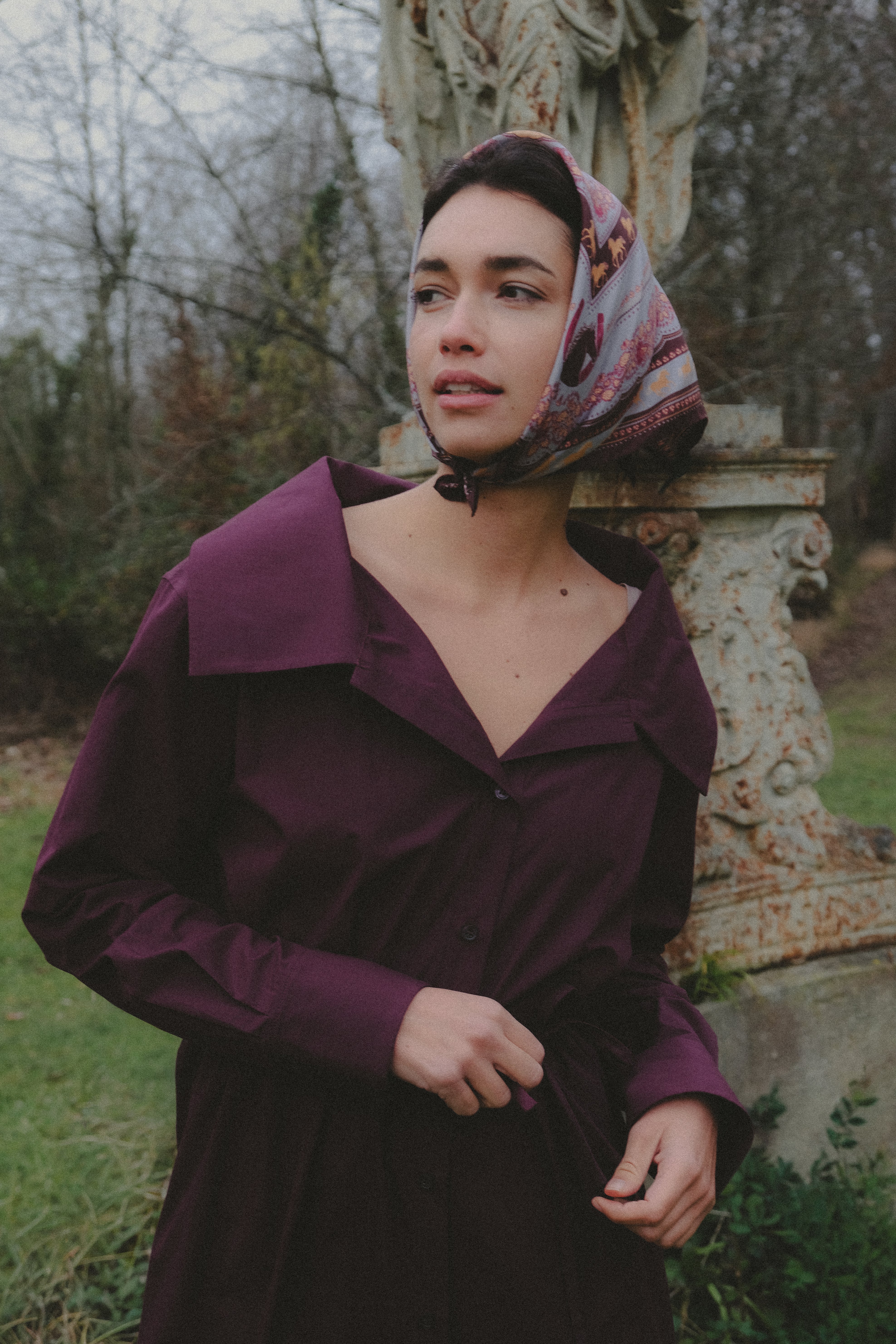 Small Equestrian Cabernet Silk
