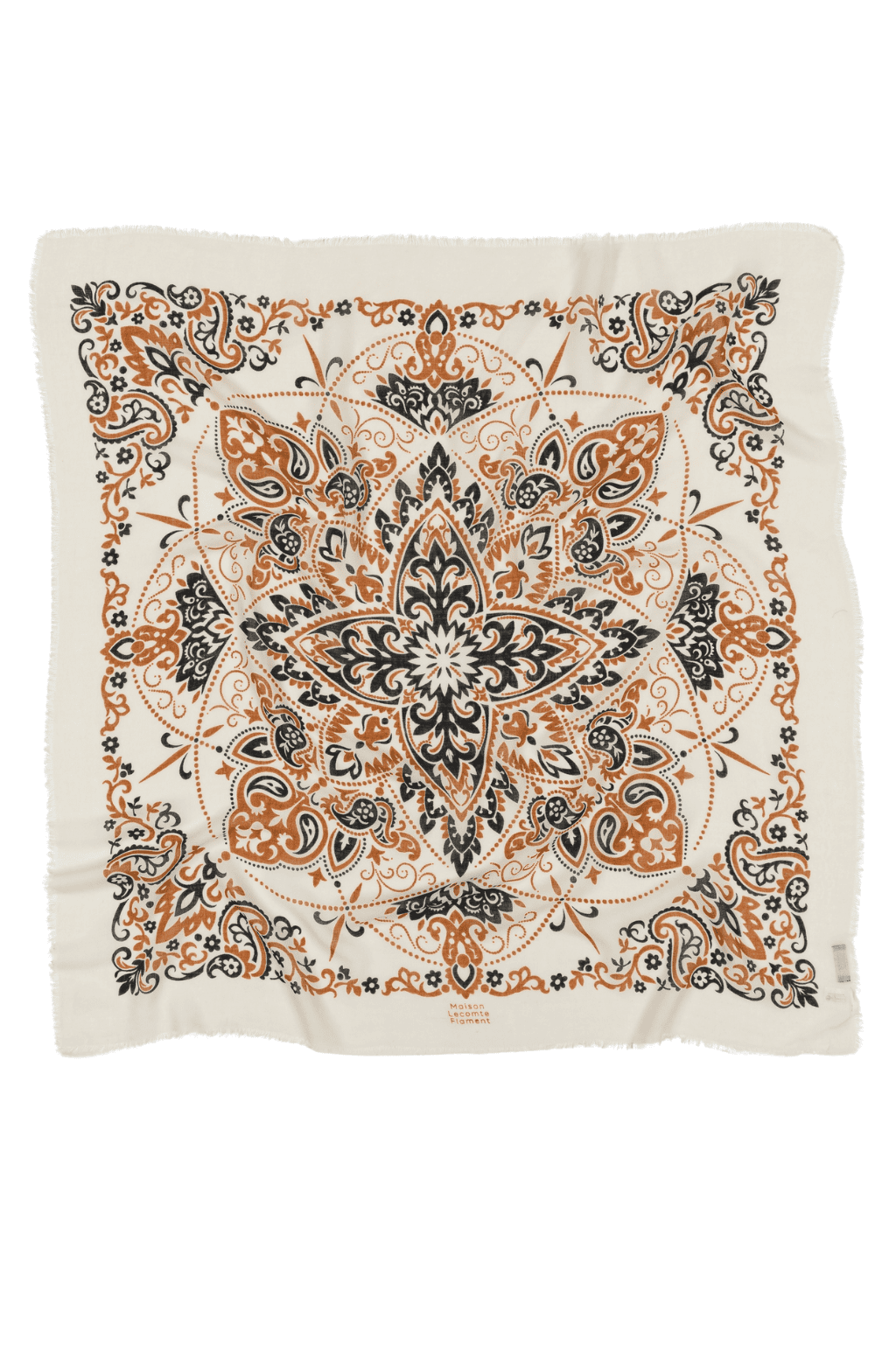 Foulard bandana lait et camel LS