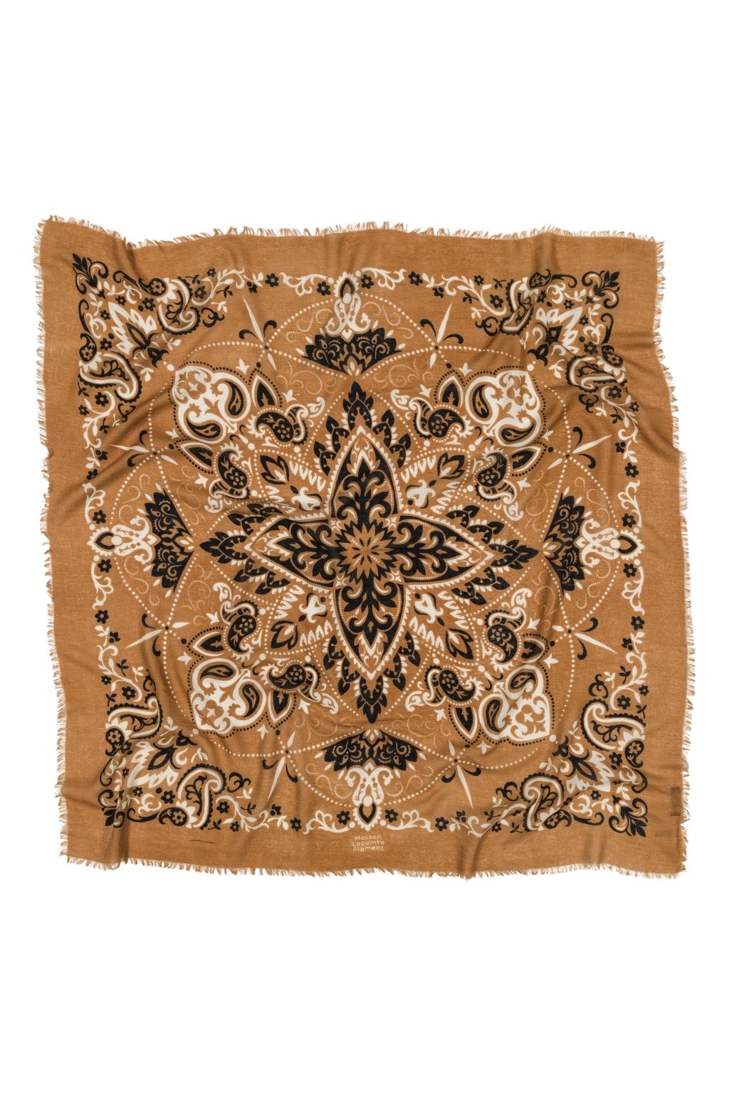 Large Foulard bandana Camel cash
