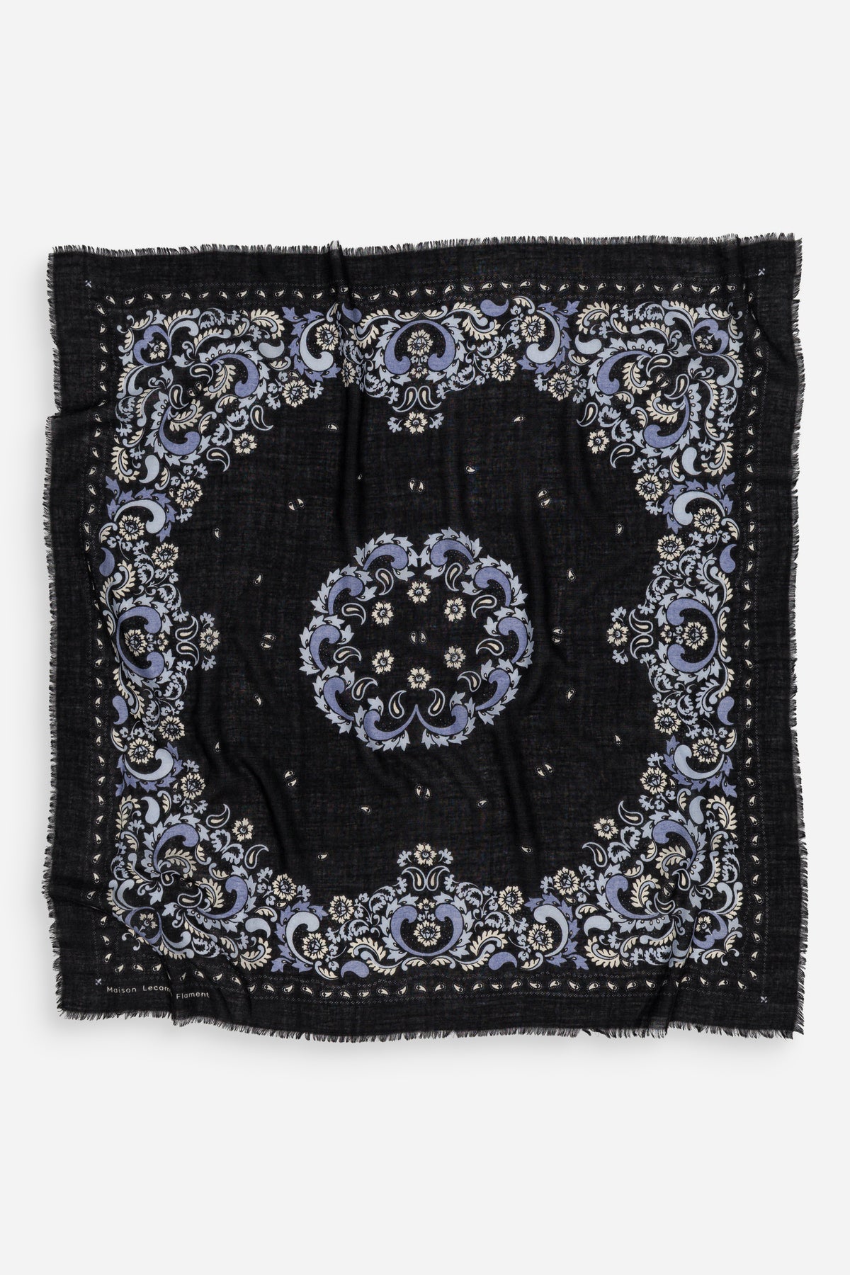 Bandana Flowers Black WC
