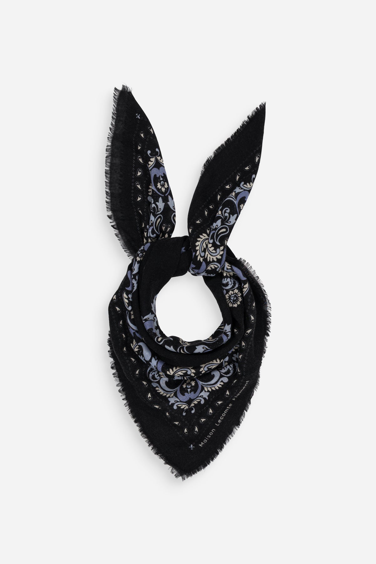 Bandana Flowers Black WC