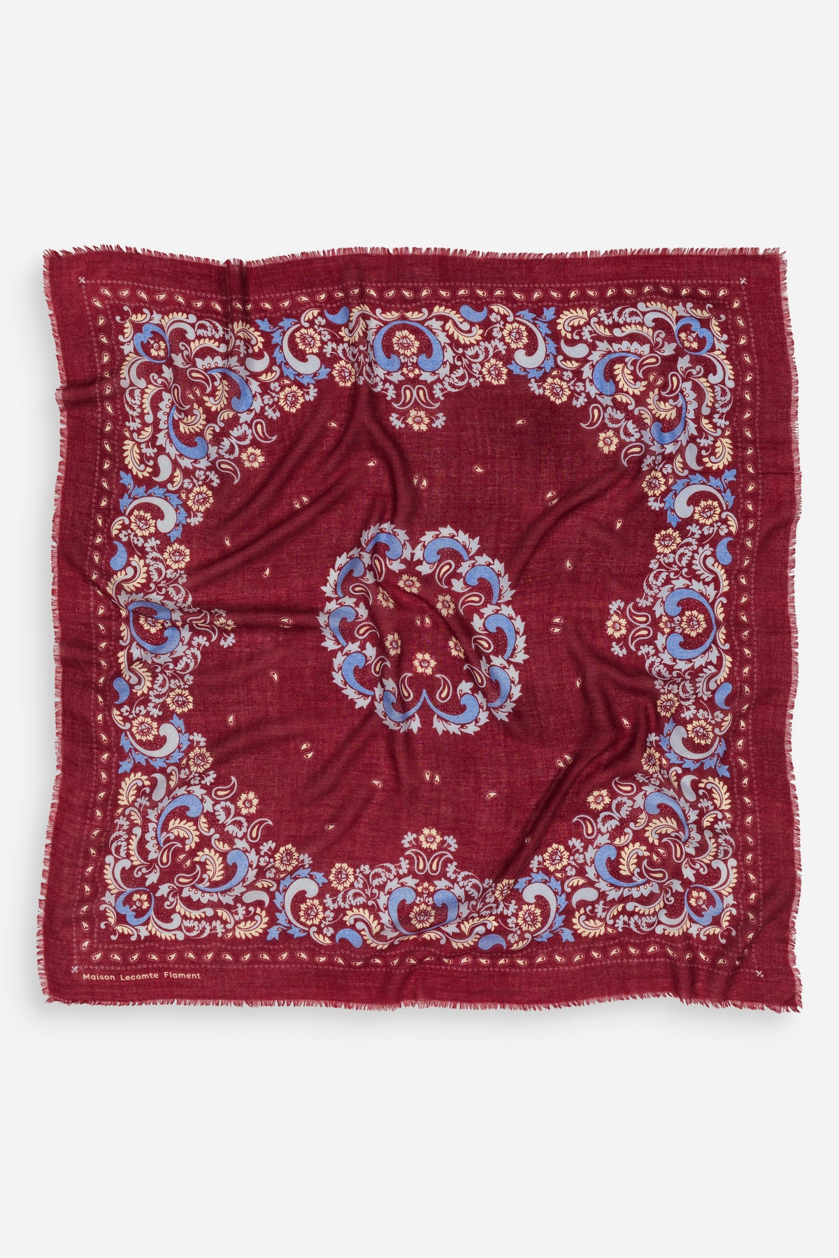 Bandana Flowers Burgundy WC