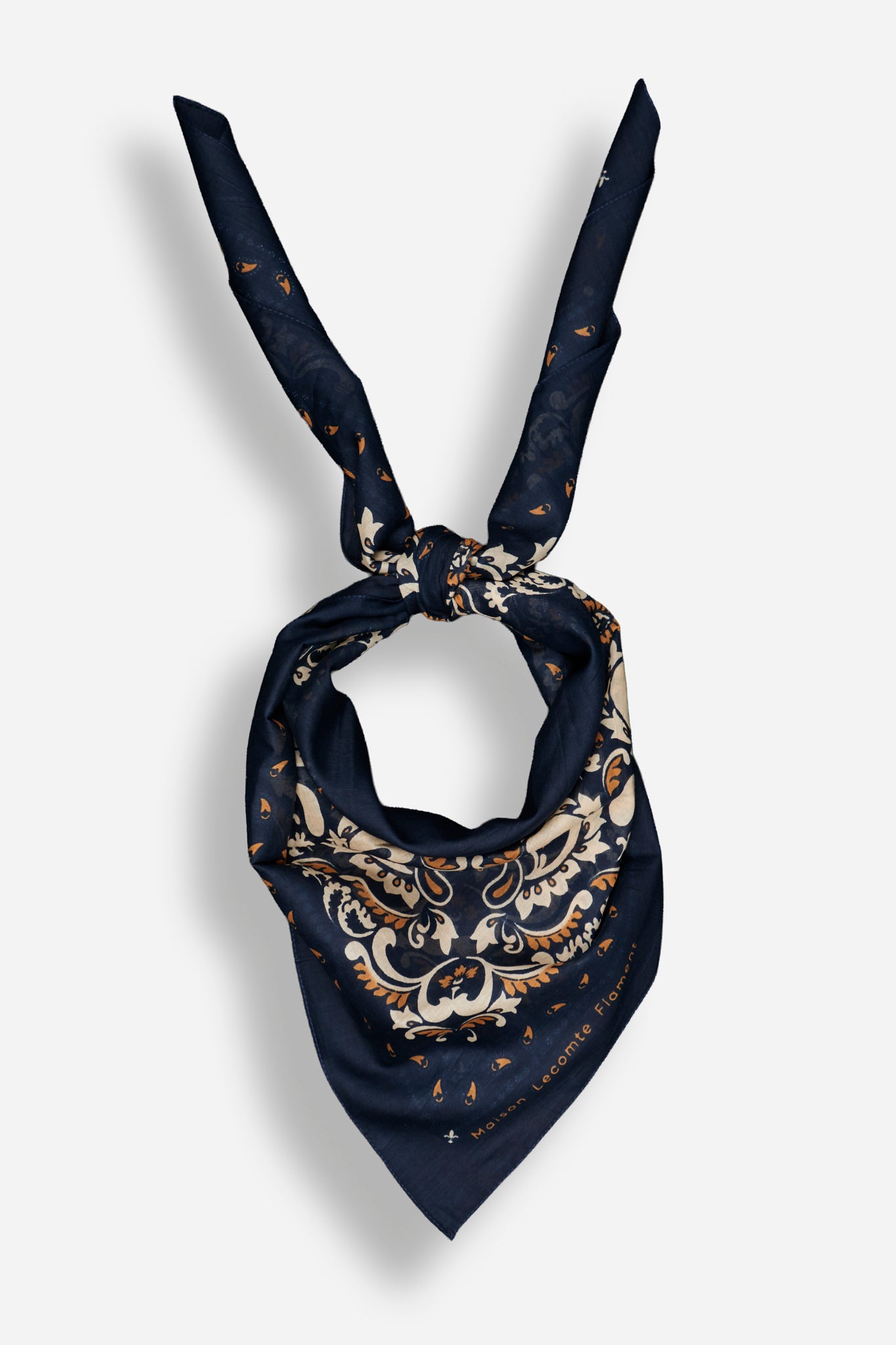 Bandana Flowers Navy coton