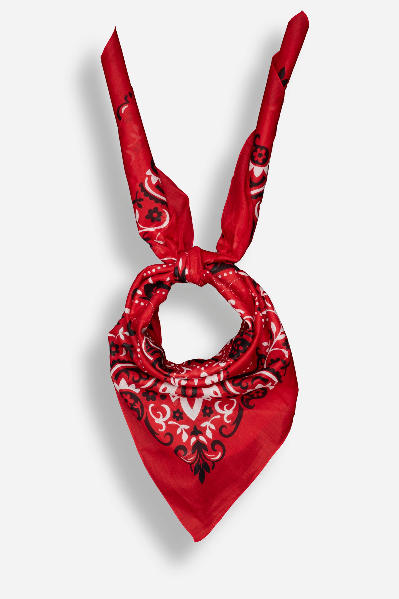 Red cotton bandana scarf