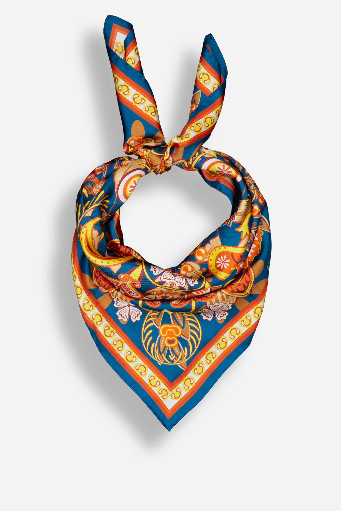 Foulard Volcanique Orange Silk