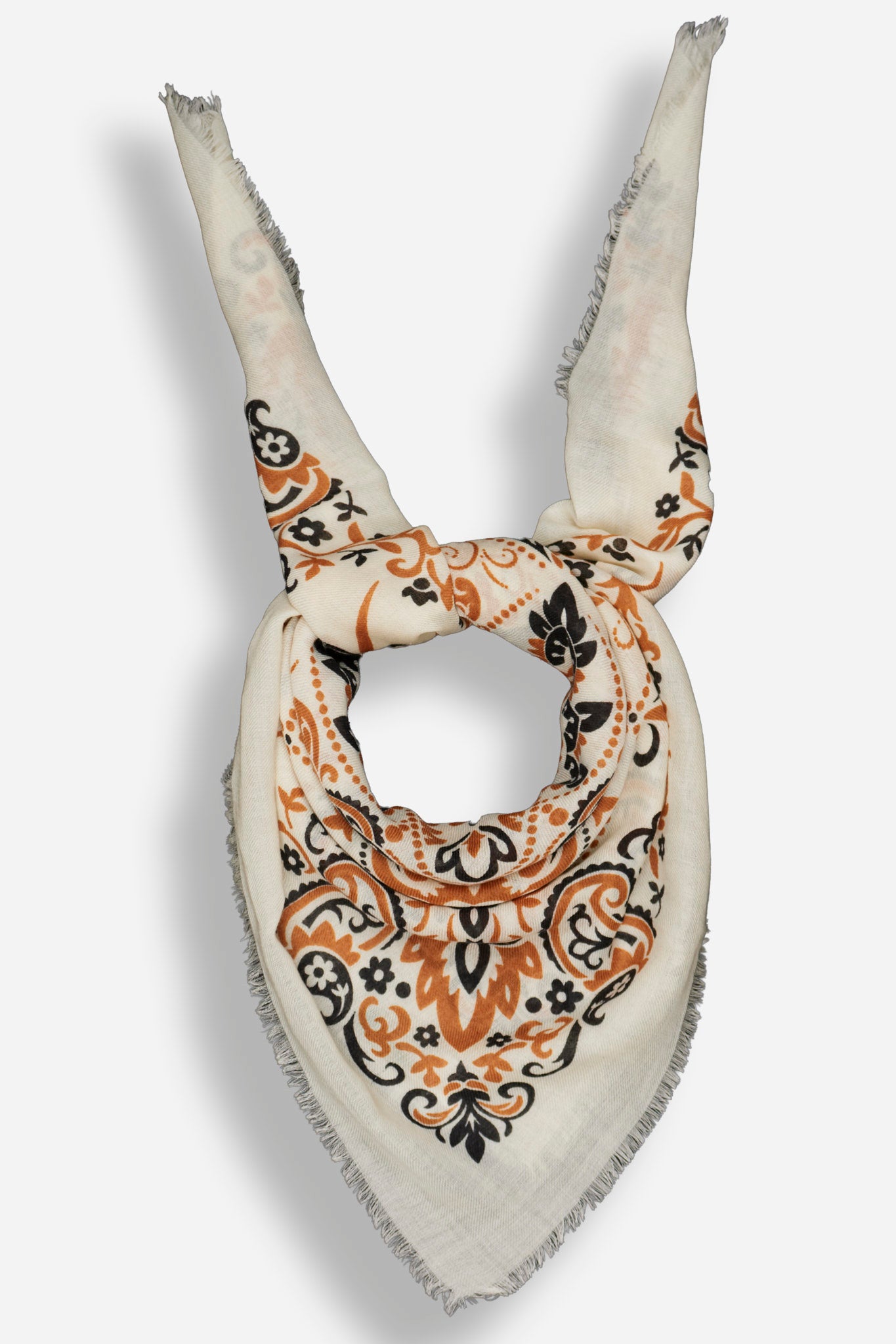 Foulard bandana lait et camel LS