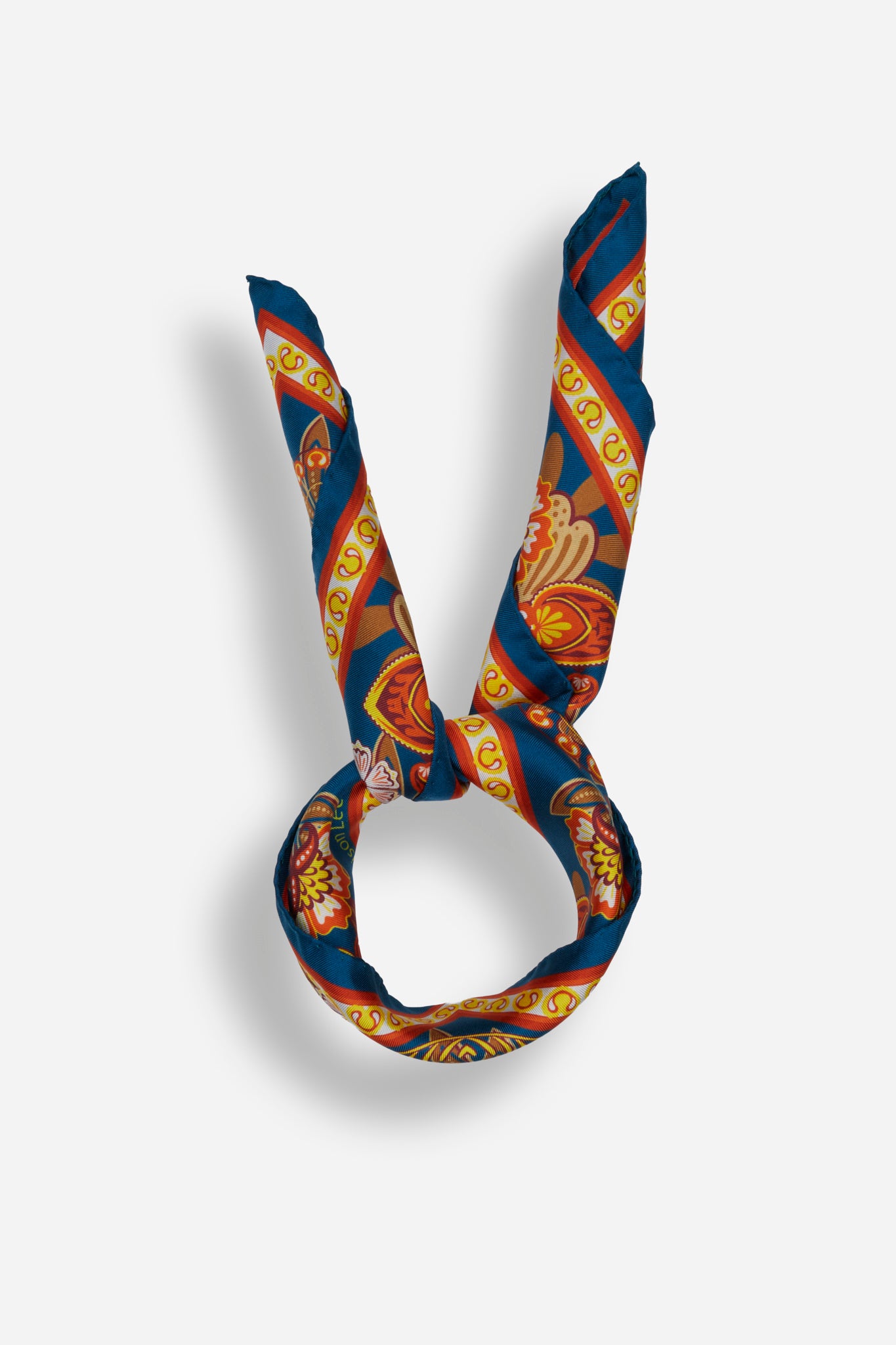 Small Scarf Volcanique Orange Silk