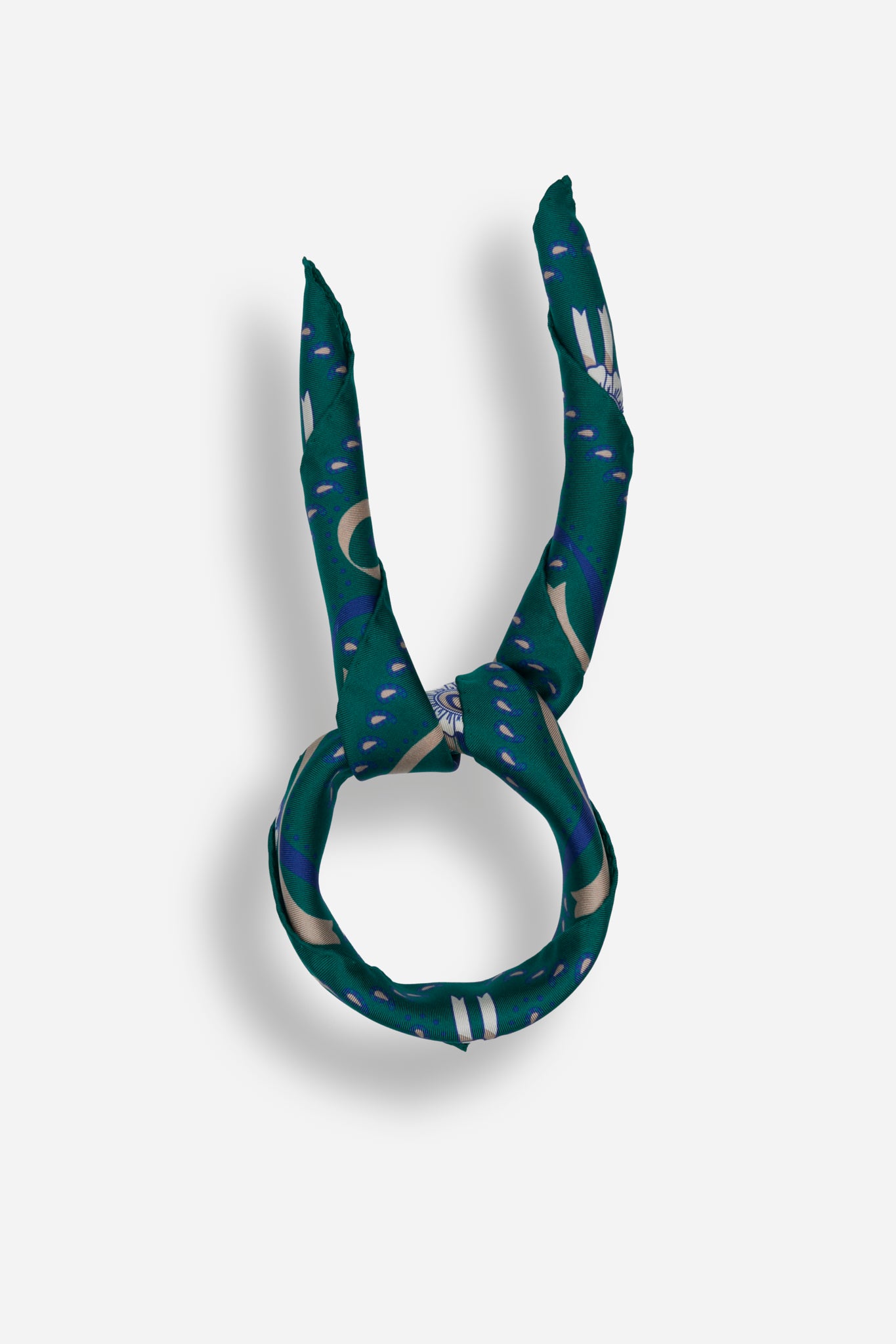 Small Scarf Jumping Green Forest Silk