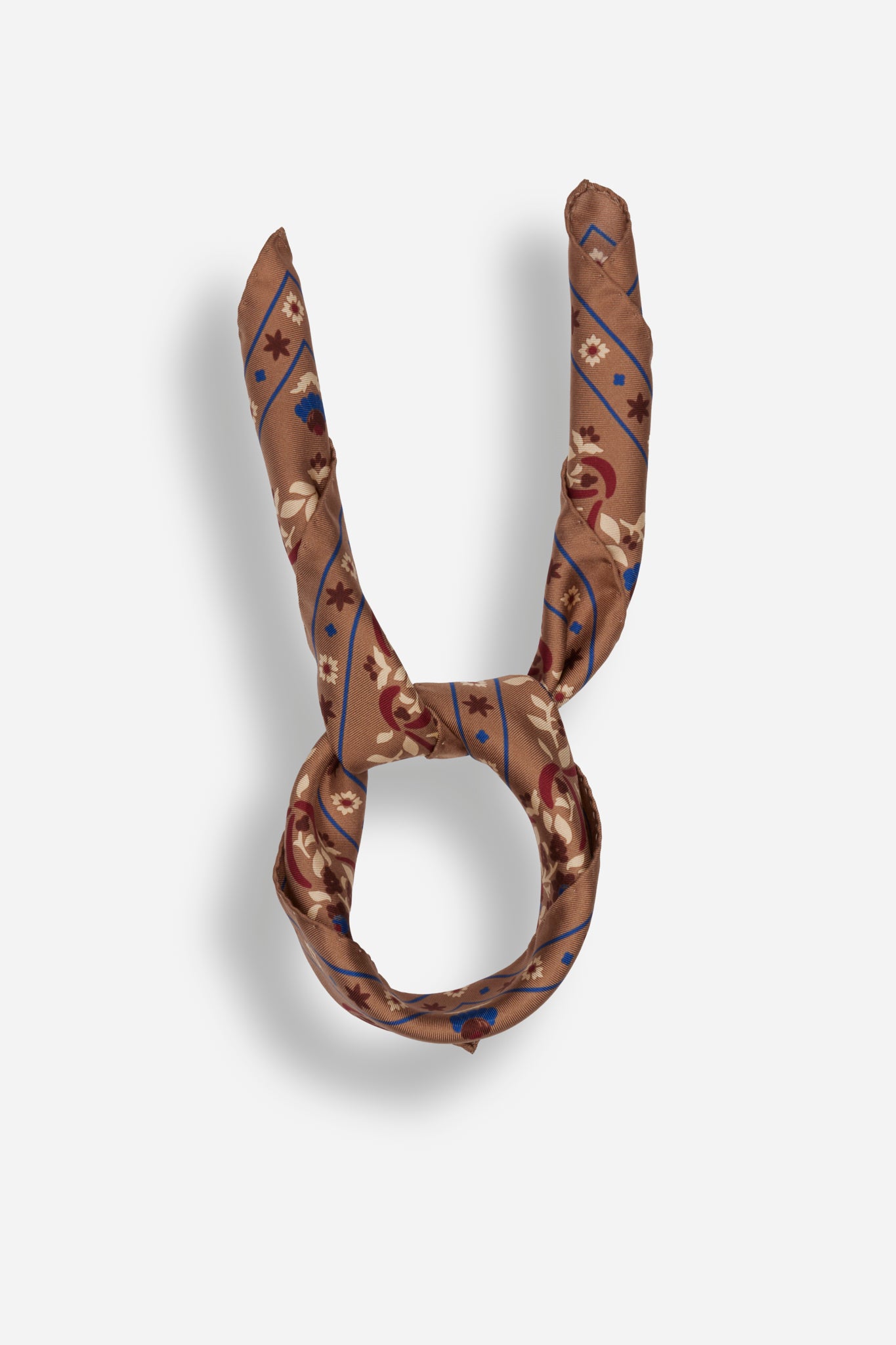 Small Scarf Secret Garden Camel Silk