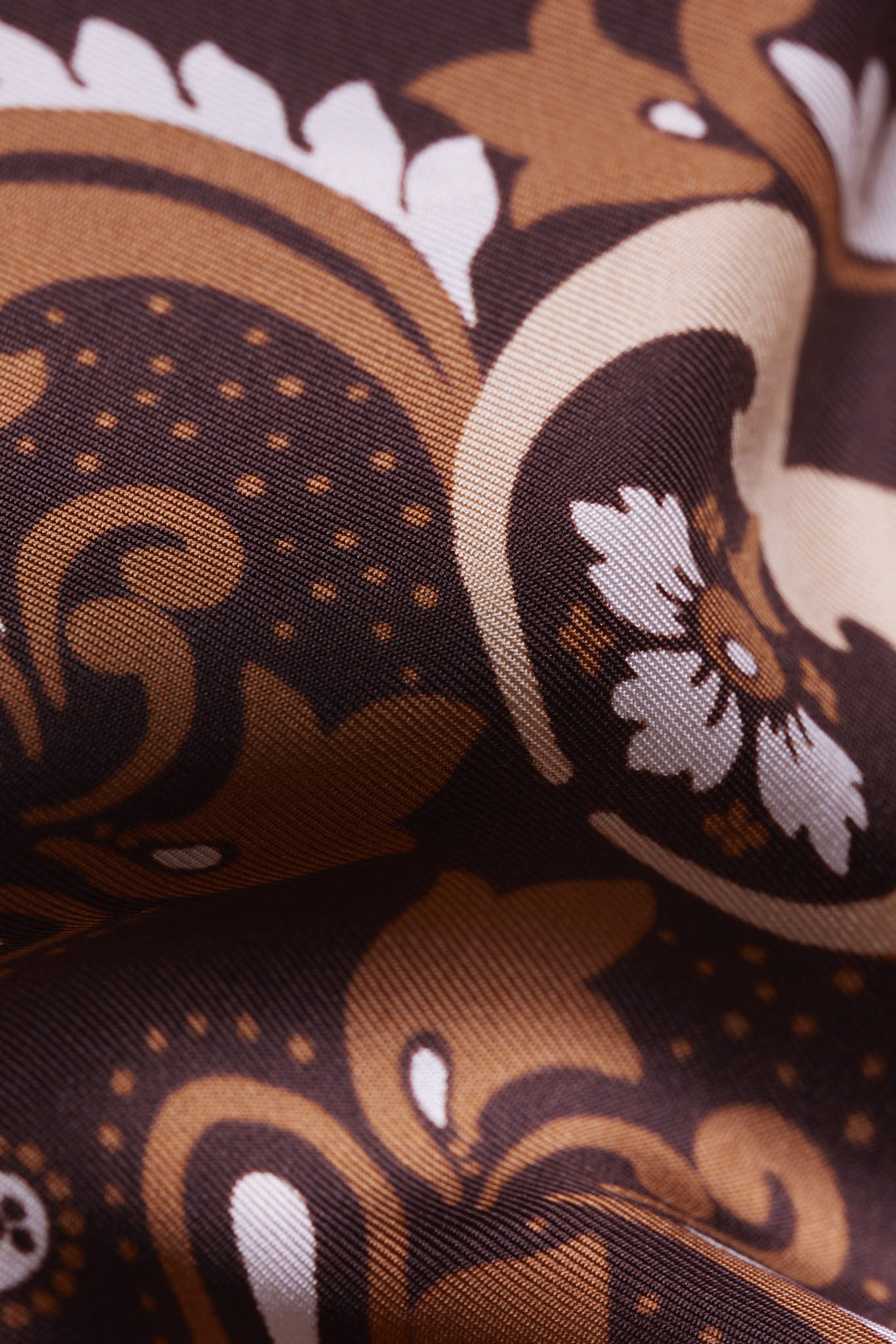 Bandana Flowers Chocolate Silk