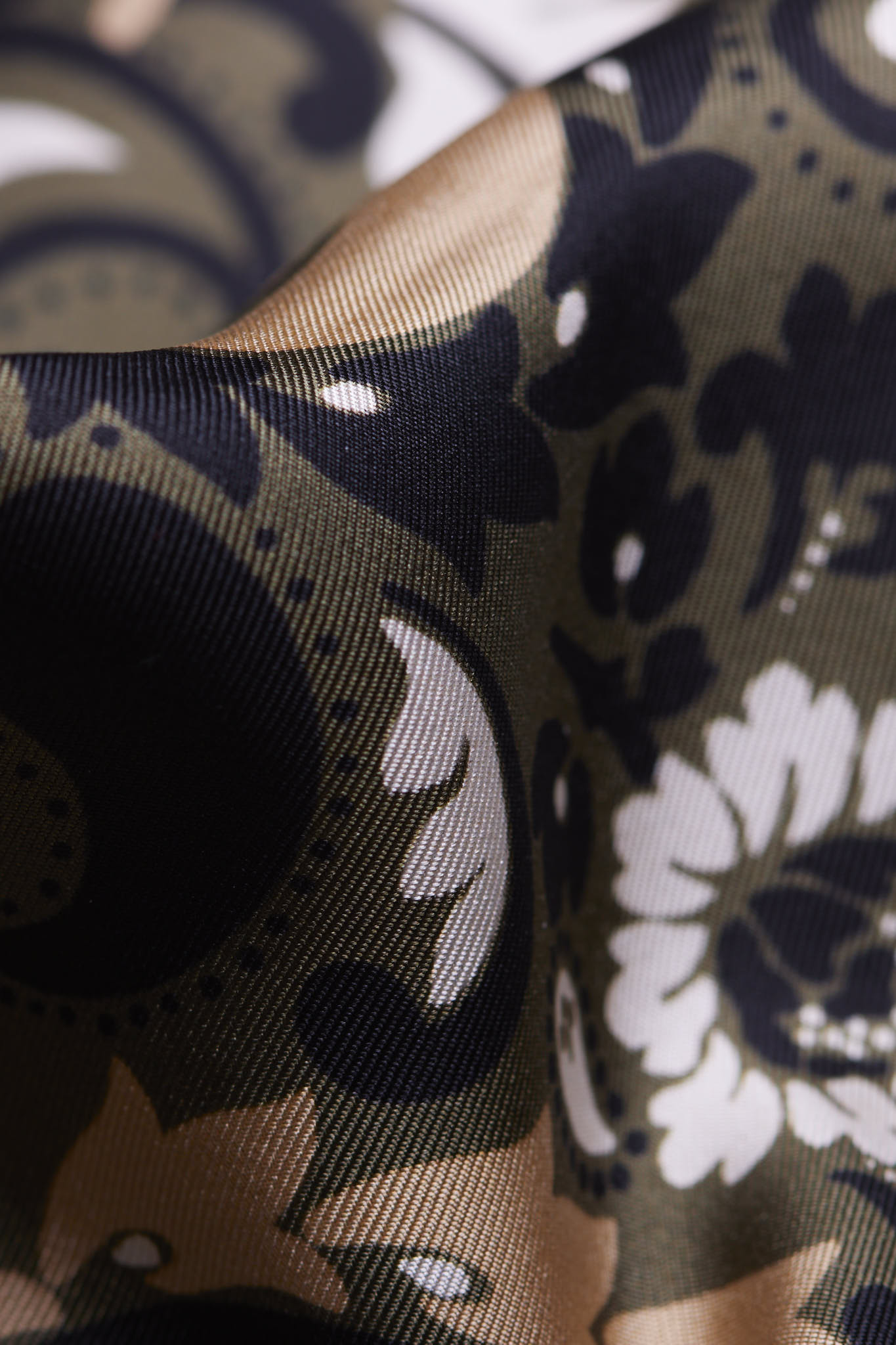 Bandana Flowers Army Silk