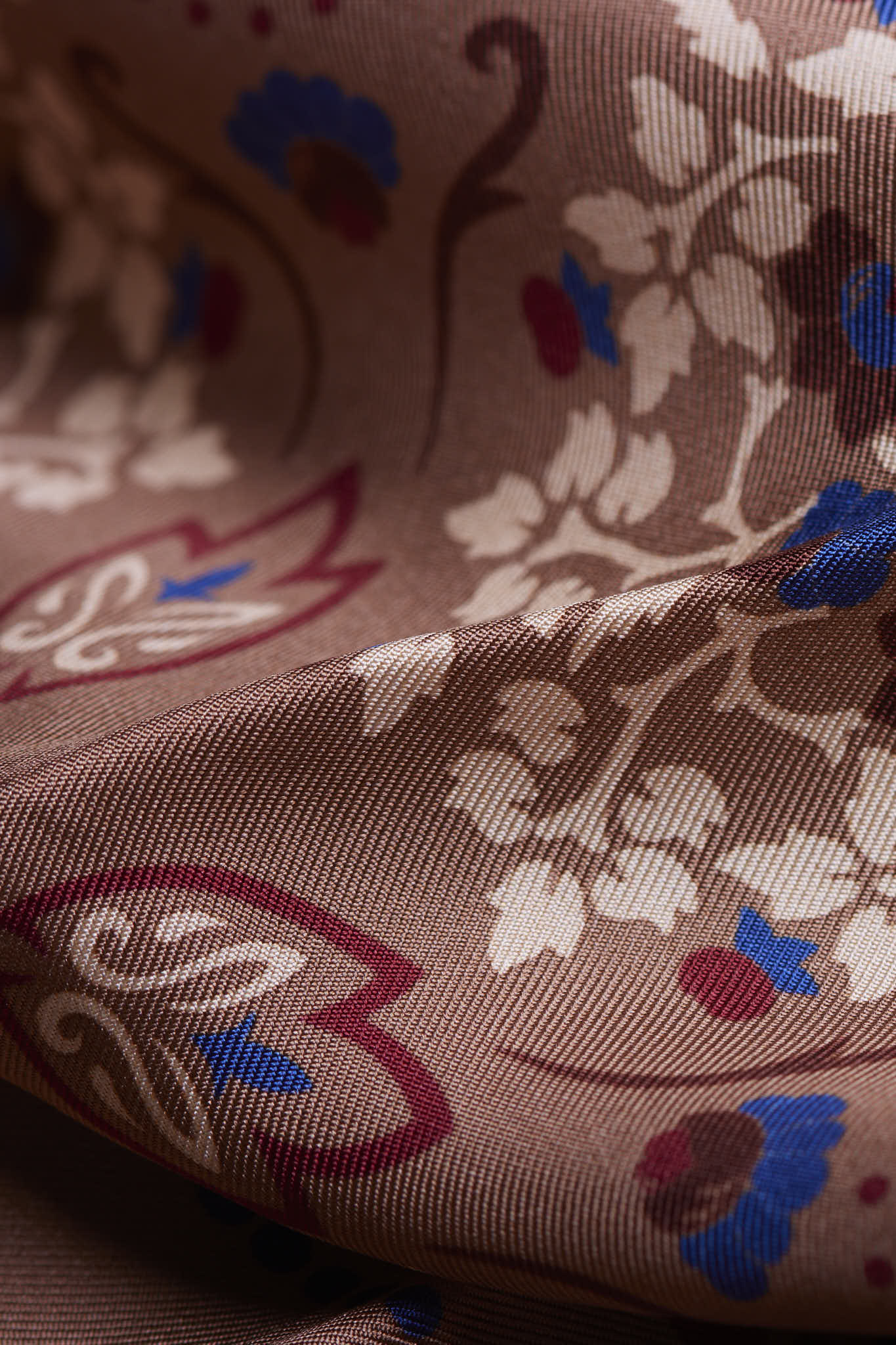 Small Scarf Secret Garden Camel Silk