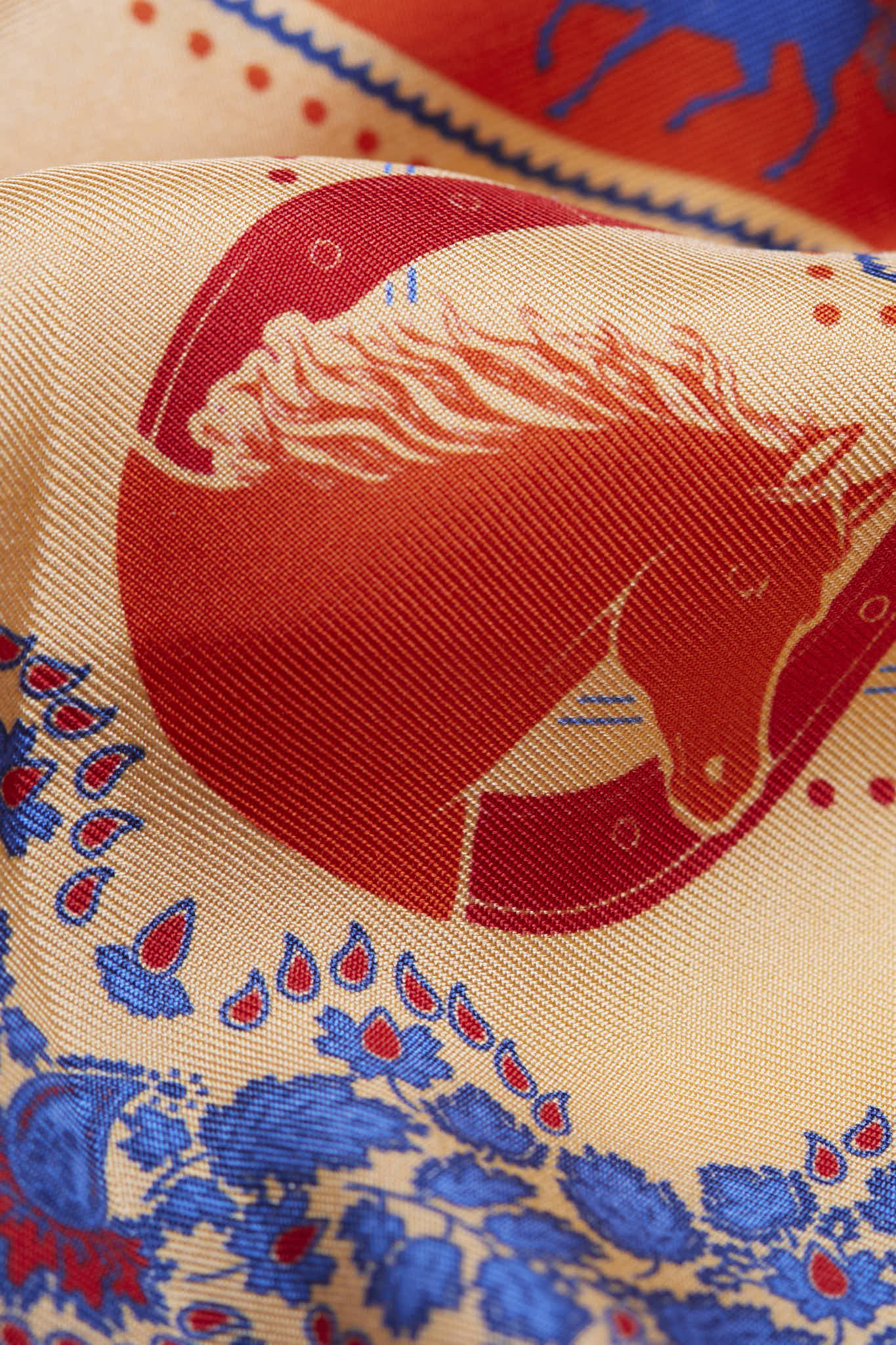 Small Equestrian Sanguine Silk