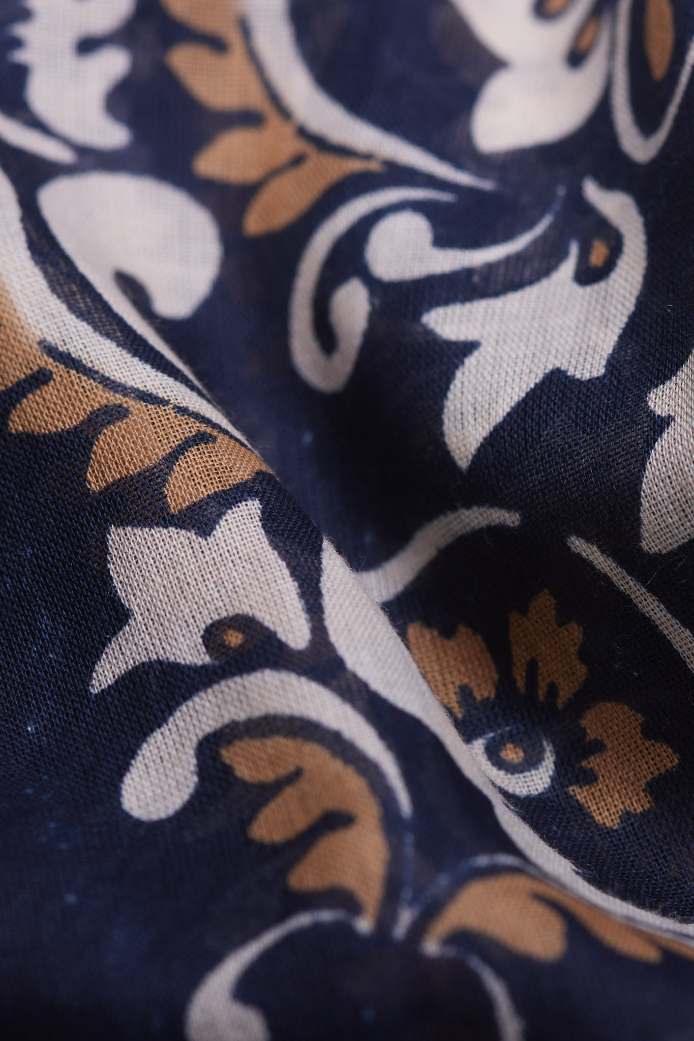 Bandana Flowers Navy coton