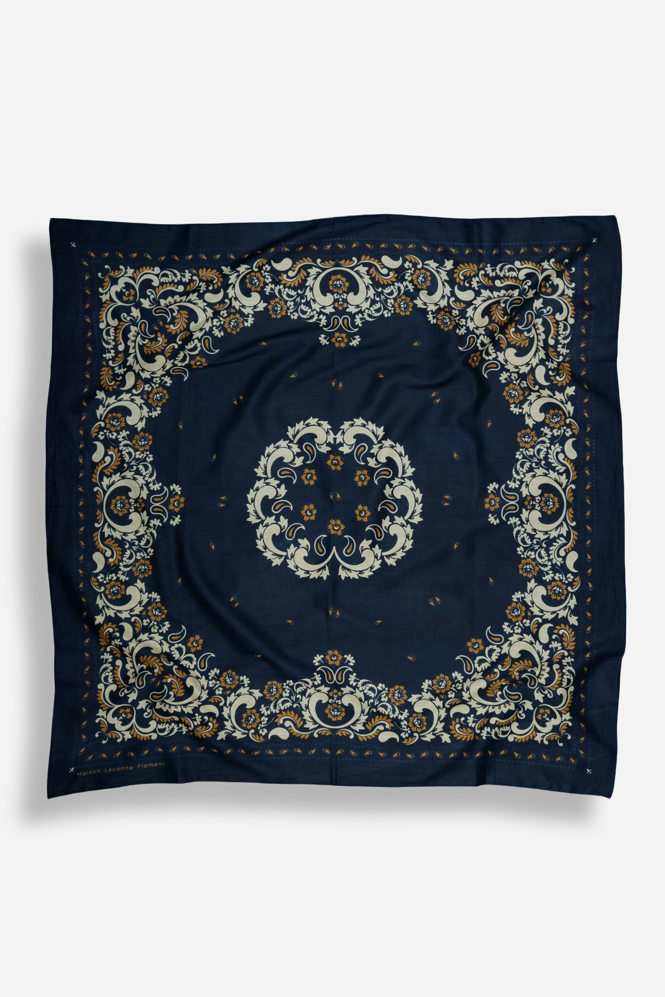 Bandana Flowers Navy coton