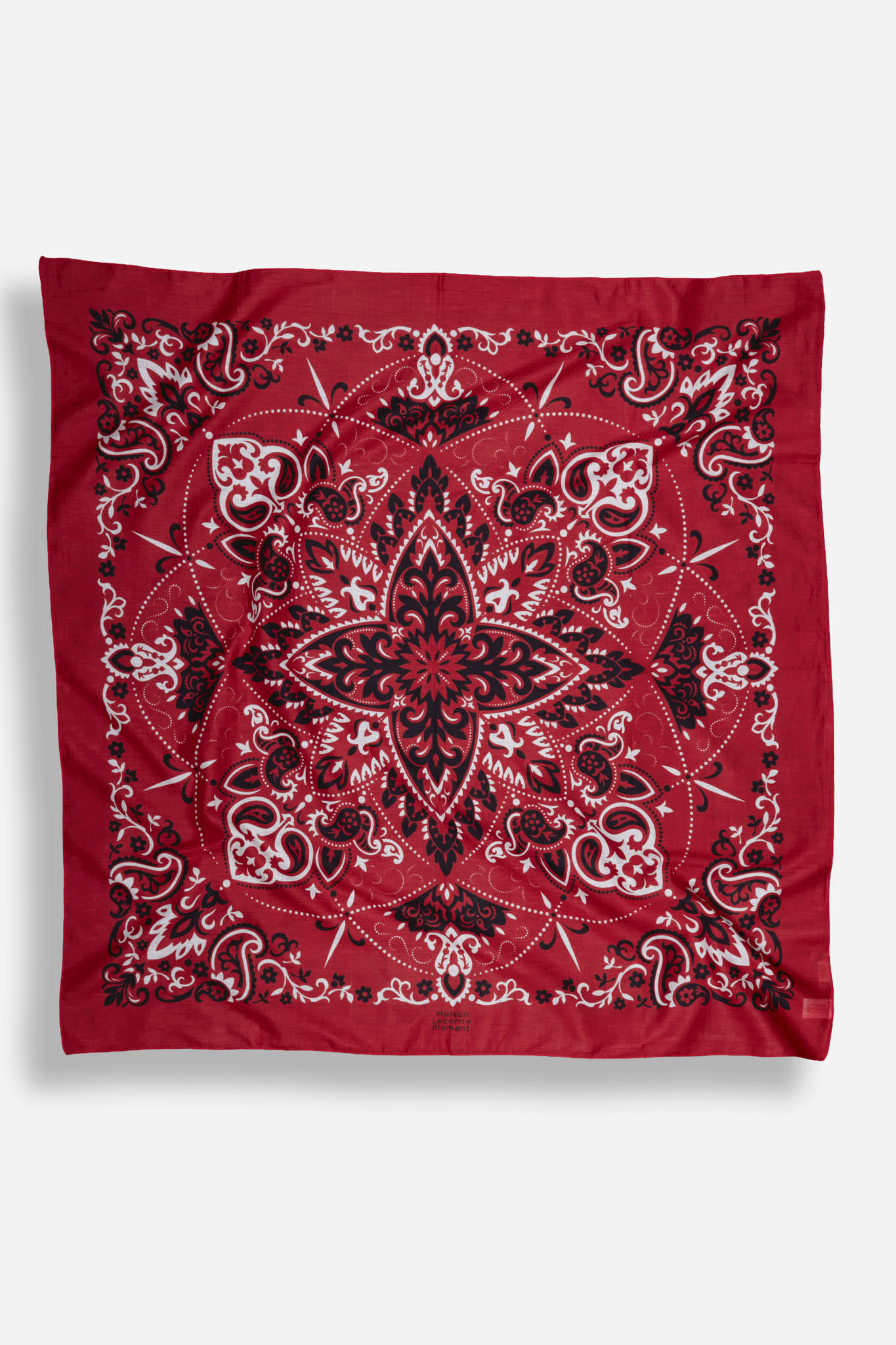 Red cotton bandana scarf