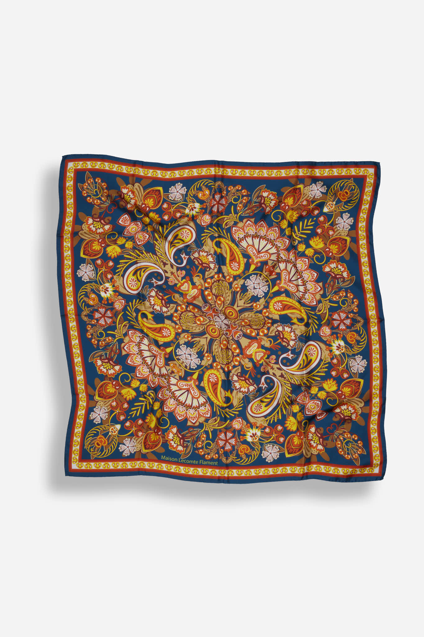Foulard Volcanique Orange Silk