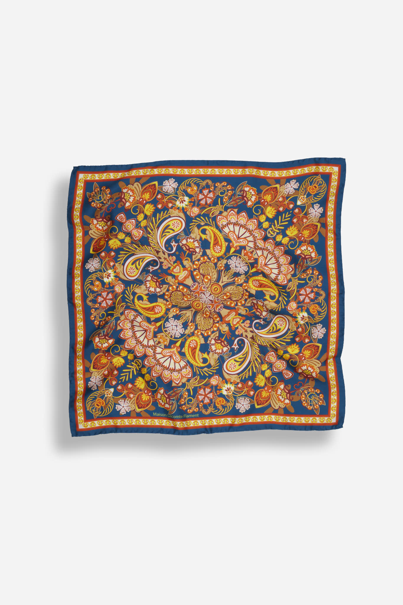 Small Scarf Volcanique Orange Silk