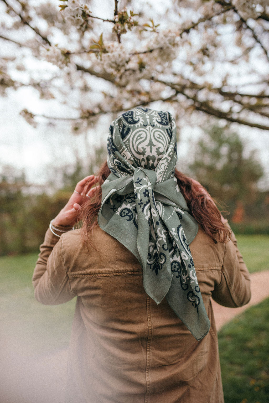 Khaki Green Bandana Scarf