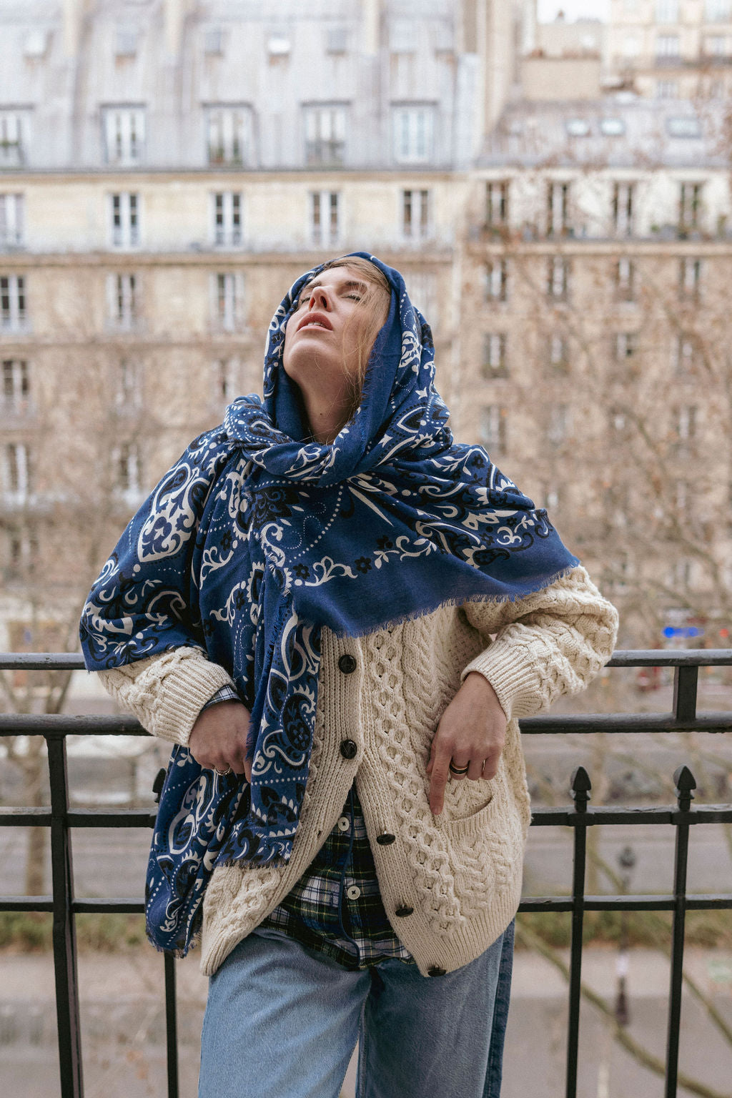 Foulard bandana écharpe navy cash