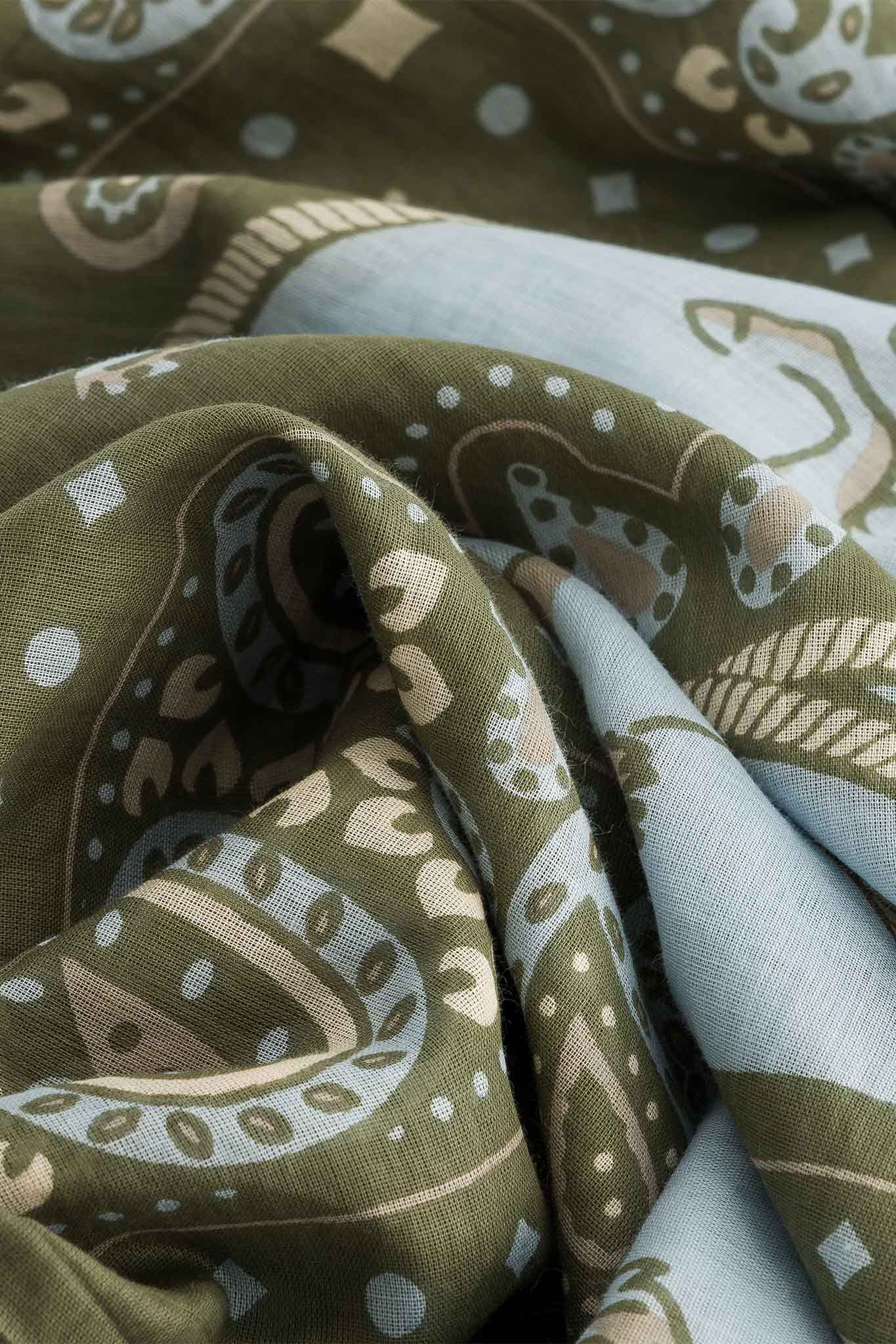 Paréo Rodeo Olive coton