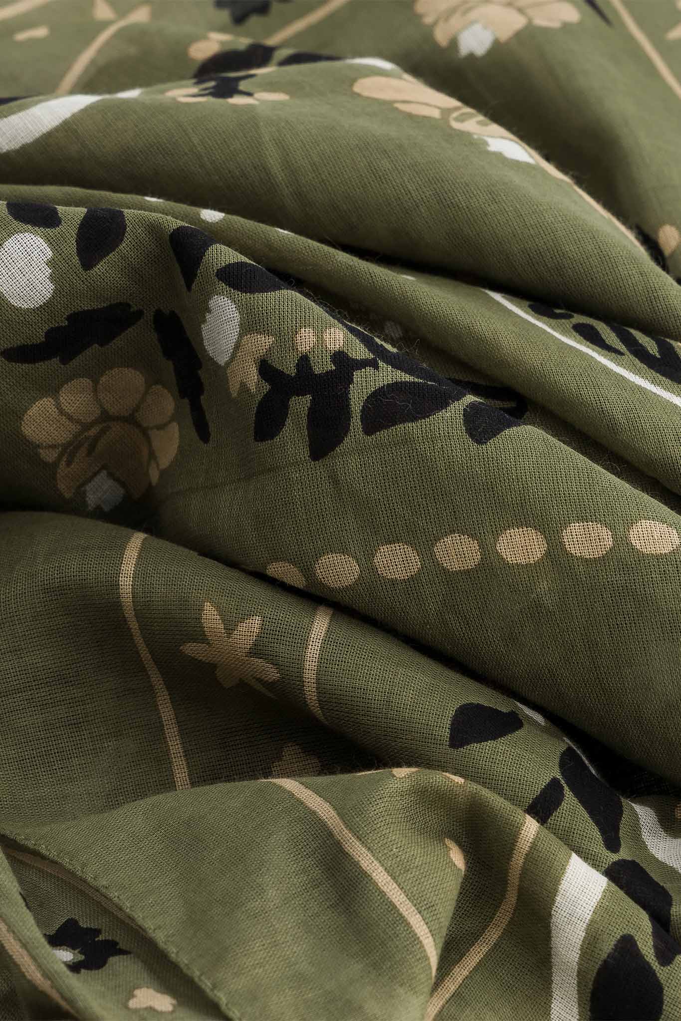 Secret garden Olive cotton