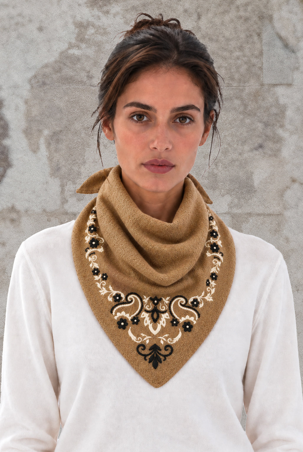 Triangle Mérinos Bandana Camel