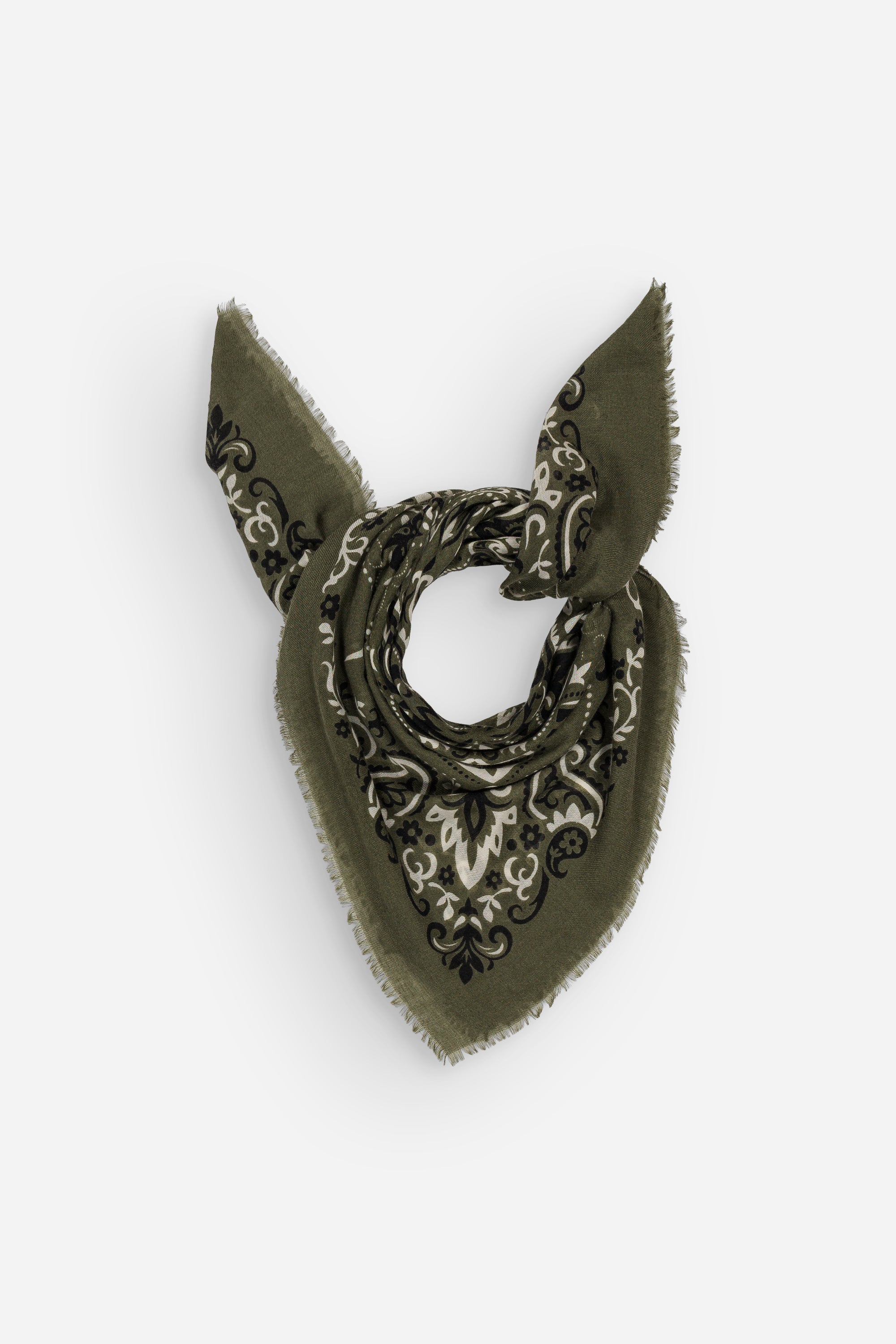 Large Khaki Cash bandana scarf 