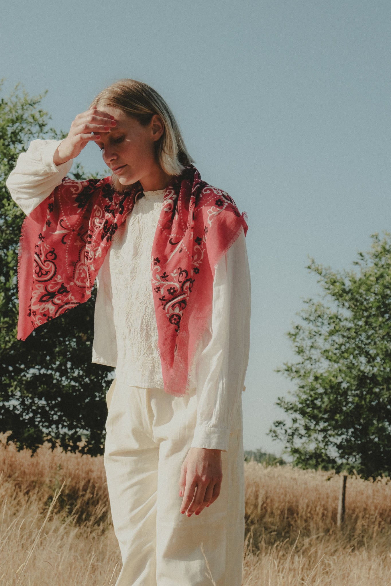 Red bandana scarf WS